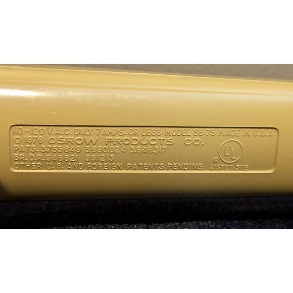 Osrow SteamStress II Model SB75 Handheld Iron Steamer Vintage 1976 - Picture 4 of 4